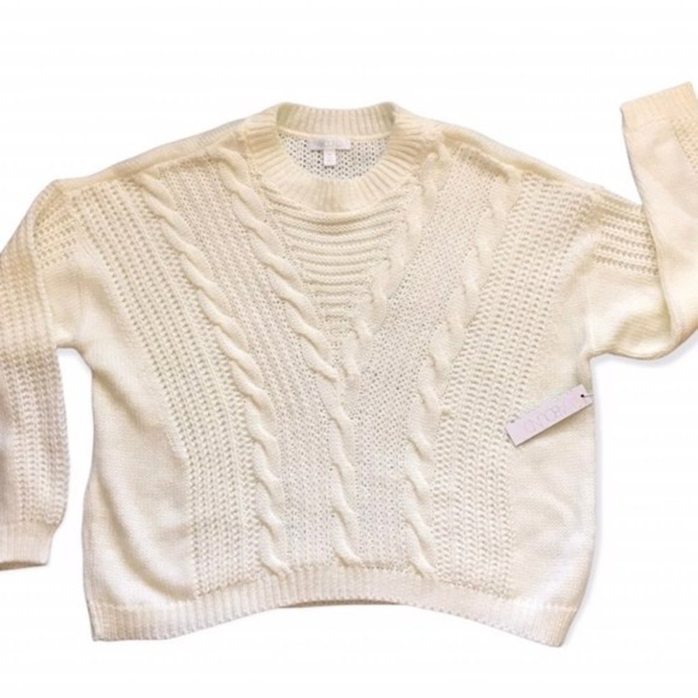 Abound Women's Ivory Long-Sleeve Sweater Size XS NEW